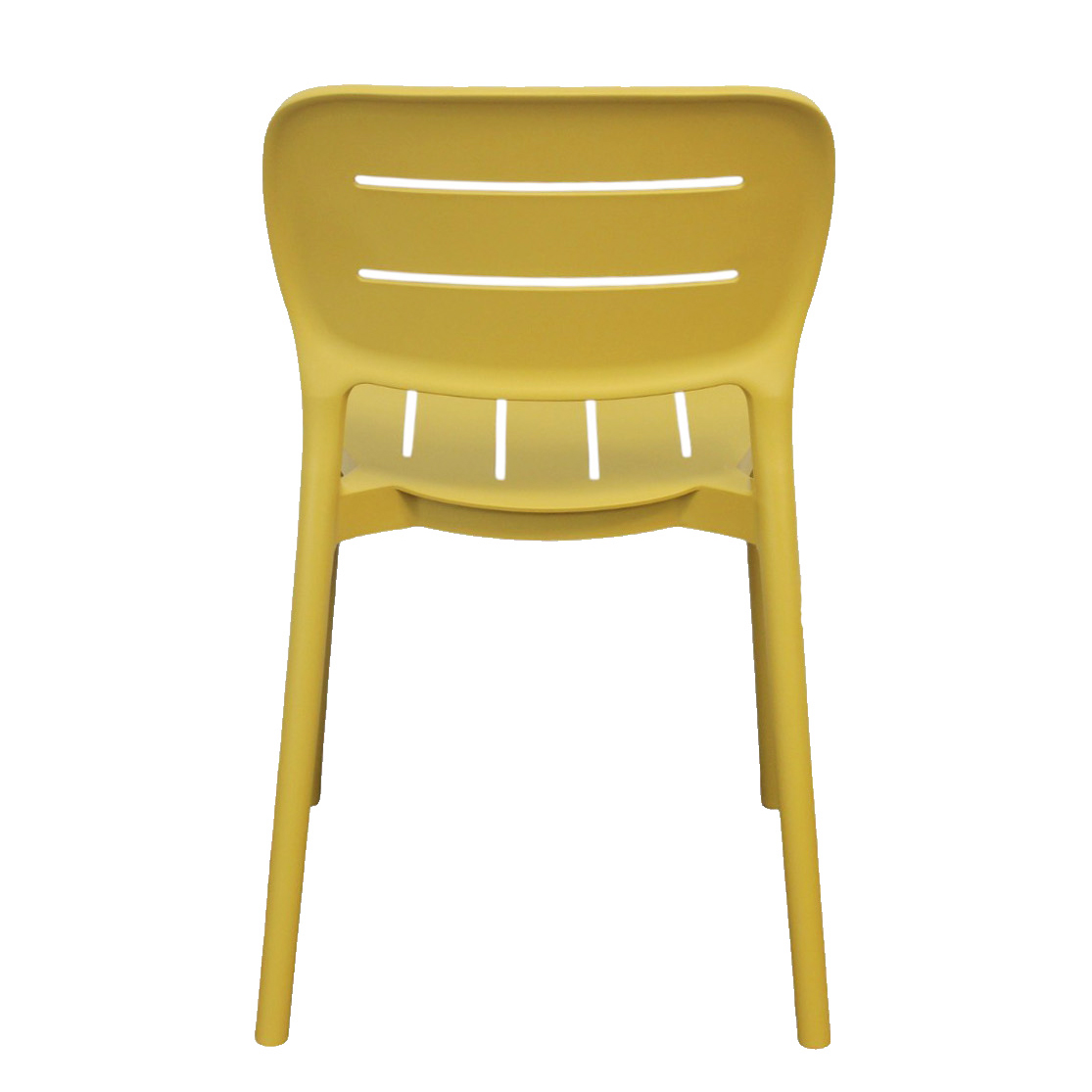Yellow Armless Polypropylene Chair - Bright, Durable & Space-Saving Seating
