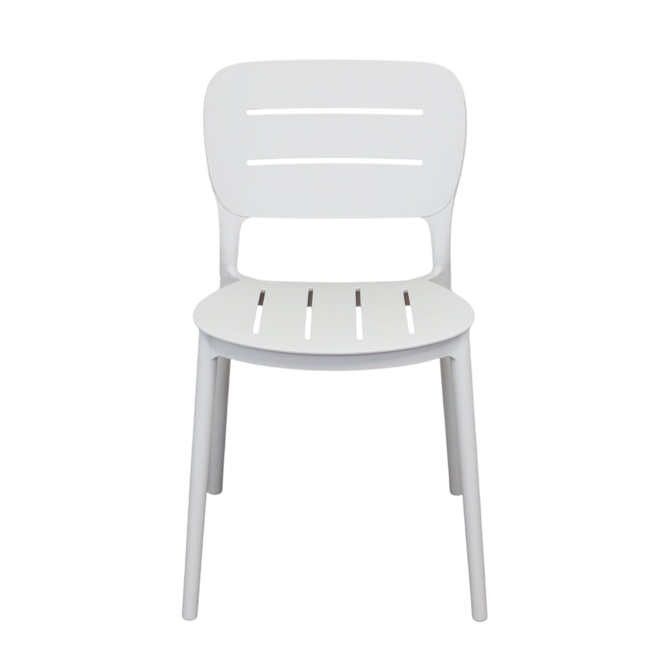 White Polypropylene Stackable Armless Chairs, Commercial-Grade Dining Chairs for Restaurants, Events & Home Use-PP Chair