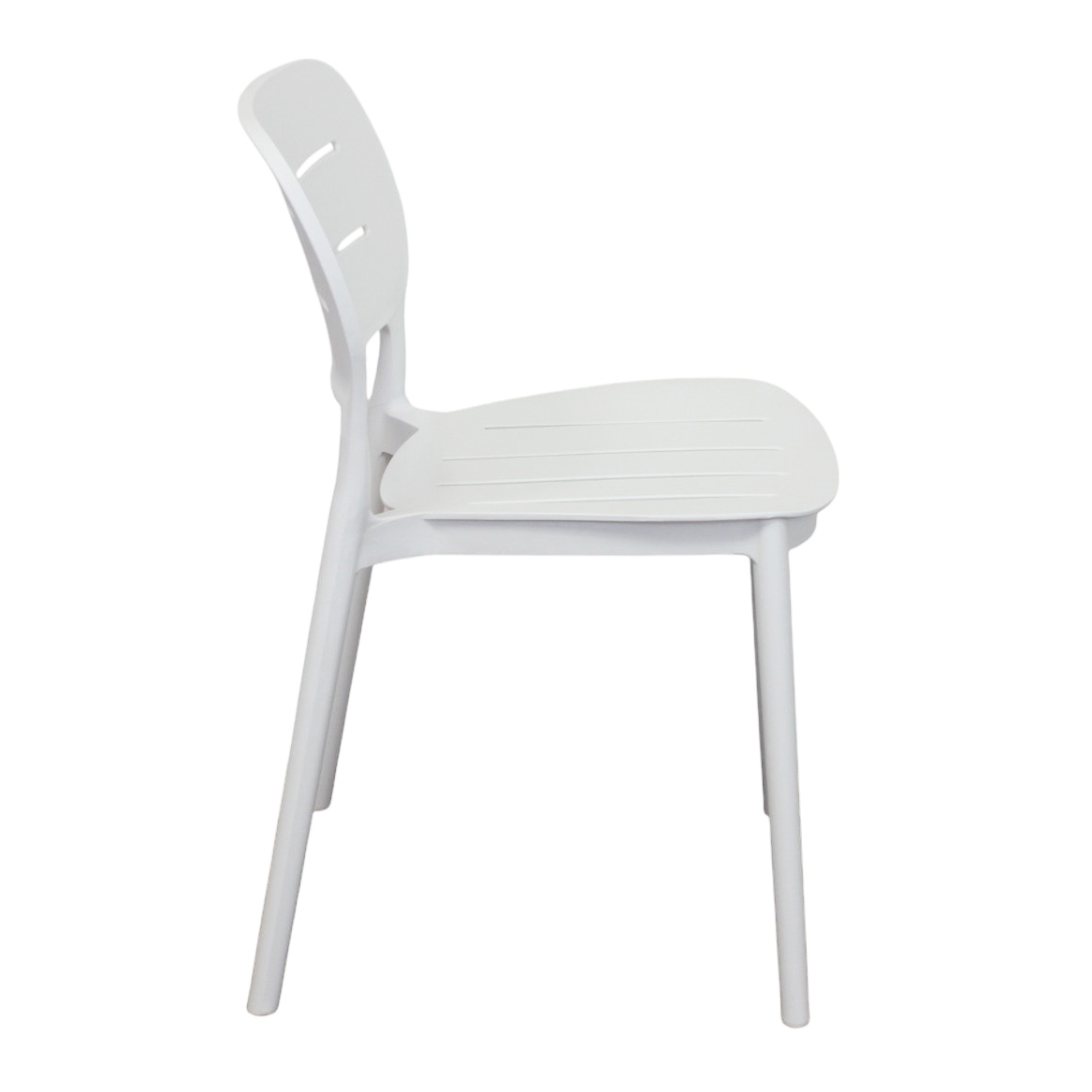 White Polypropylene Stackable Armless Chairs, Commercial-Grade Dining Chairs for Restaurants, Events & Home Use-PP Chair
