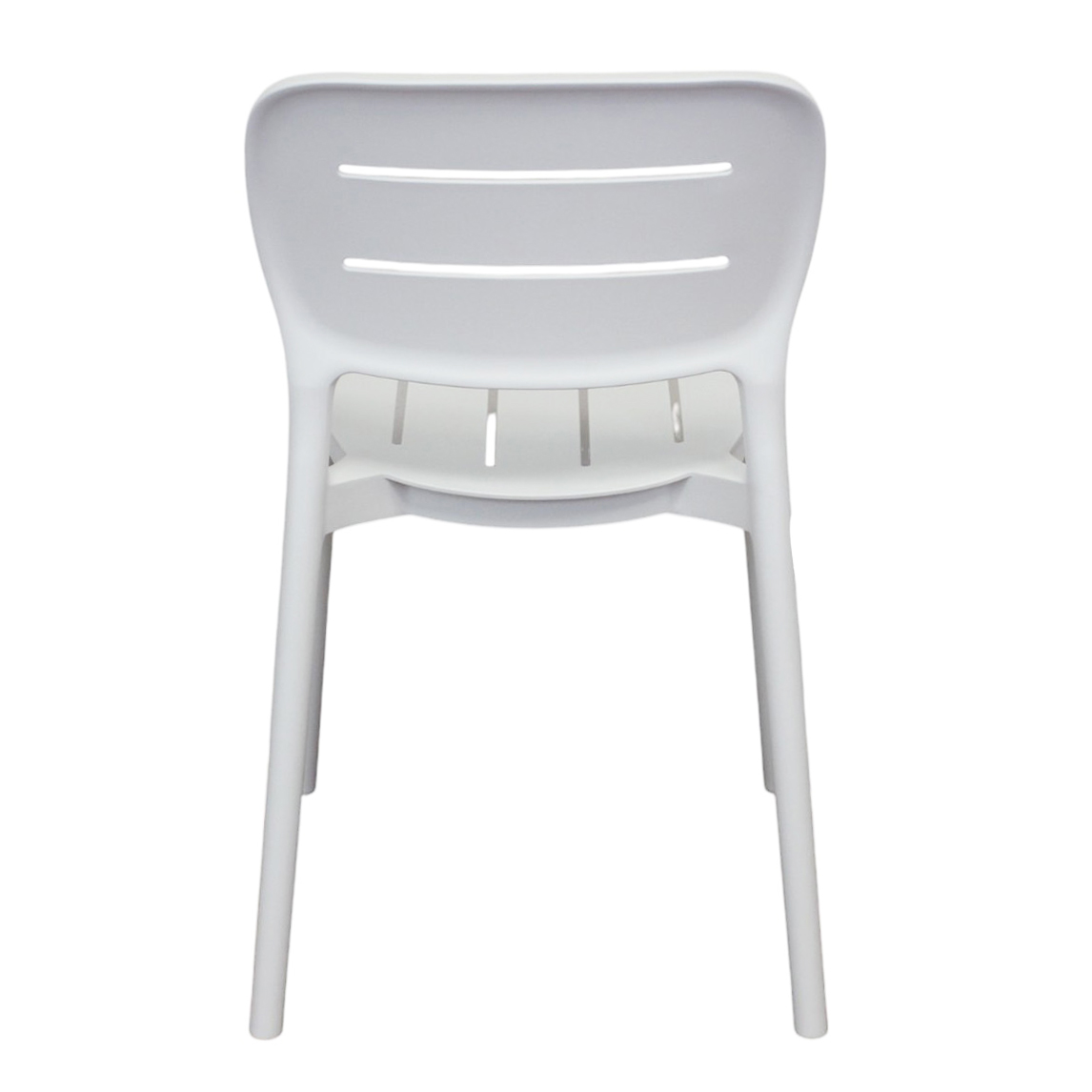 White Polypropylene Stackable Armless Chairs, Commercial-Grade Dining Chairs for Restaurants, Events & Home Use-PP Chair