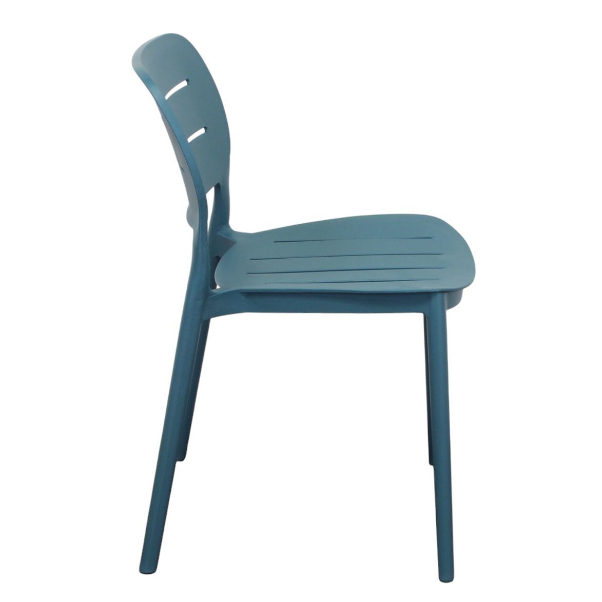 Navy Blue Polypropylene Stackable Armless Chairs