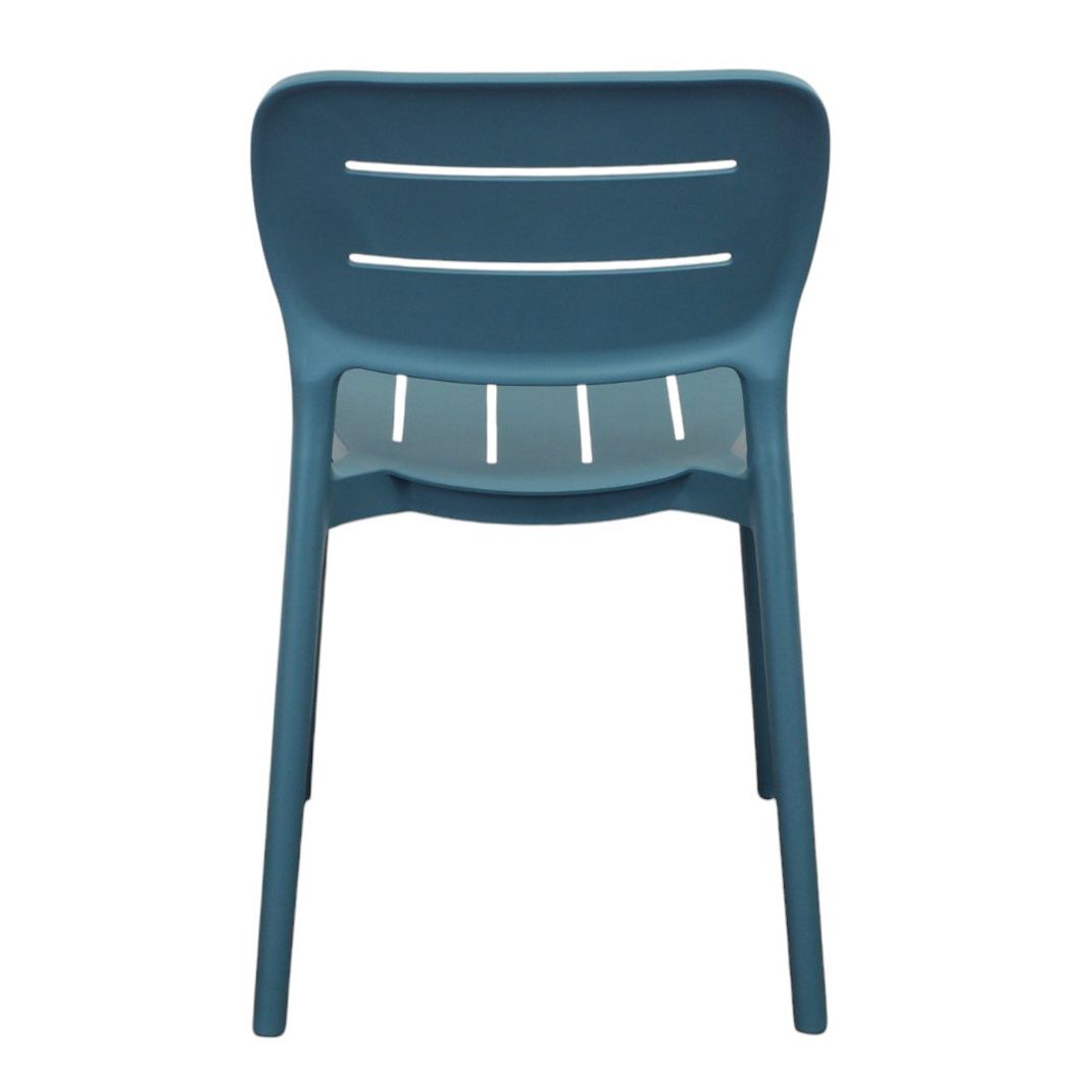 Navy Blue Polypropylene Stackable Armless Chairs