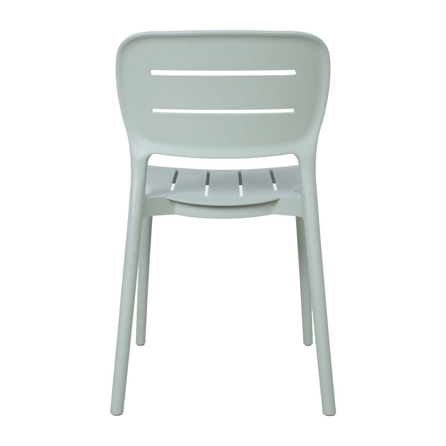 Light Green Armless Polypropylene Chair - Eco-Friendly, Durable & Space-Saving Seating