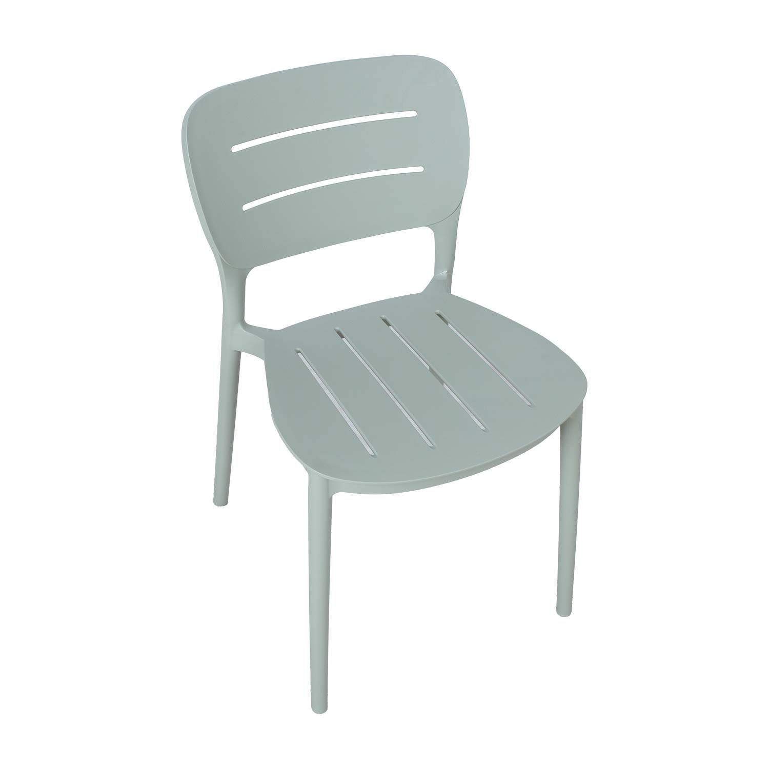 Light Green Armless Polypropylene Chair - Eco-Friendly, Durable & Space-Saving Seating