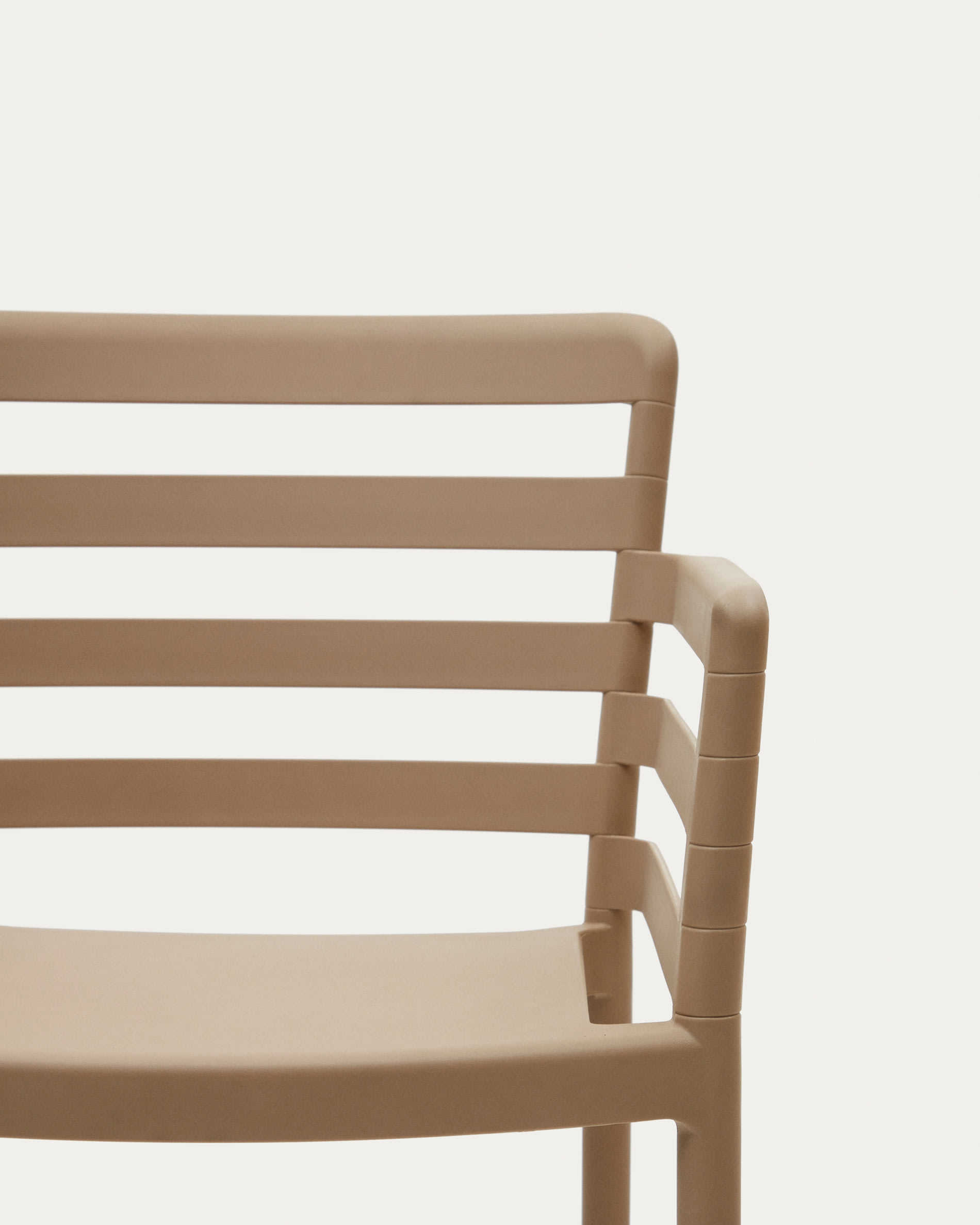 Taupe Plastic Outdoor Armchair-PP Chair