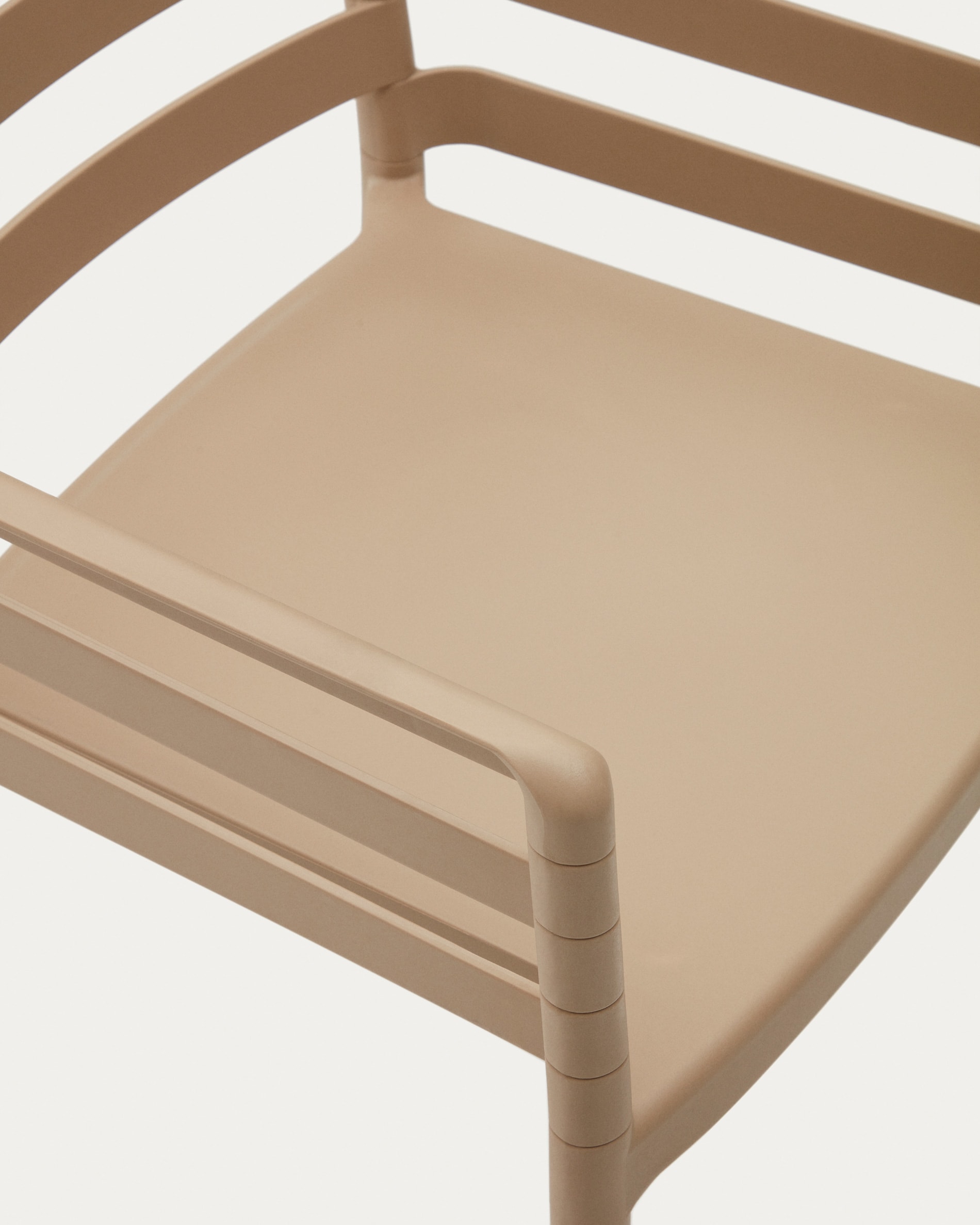 Taupe Plastic Outdoor Armchair-PP Chair