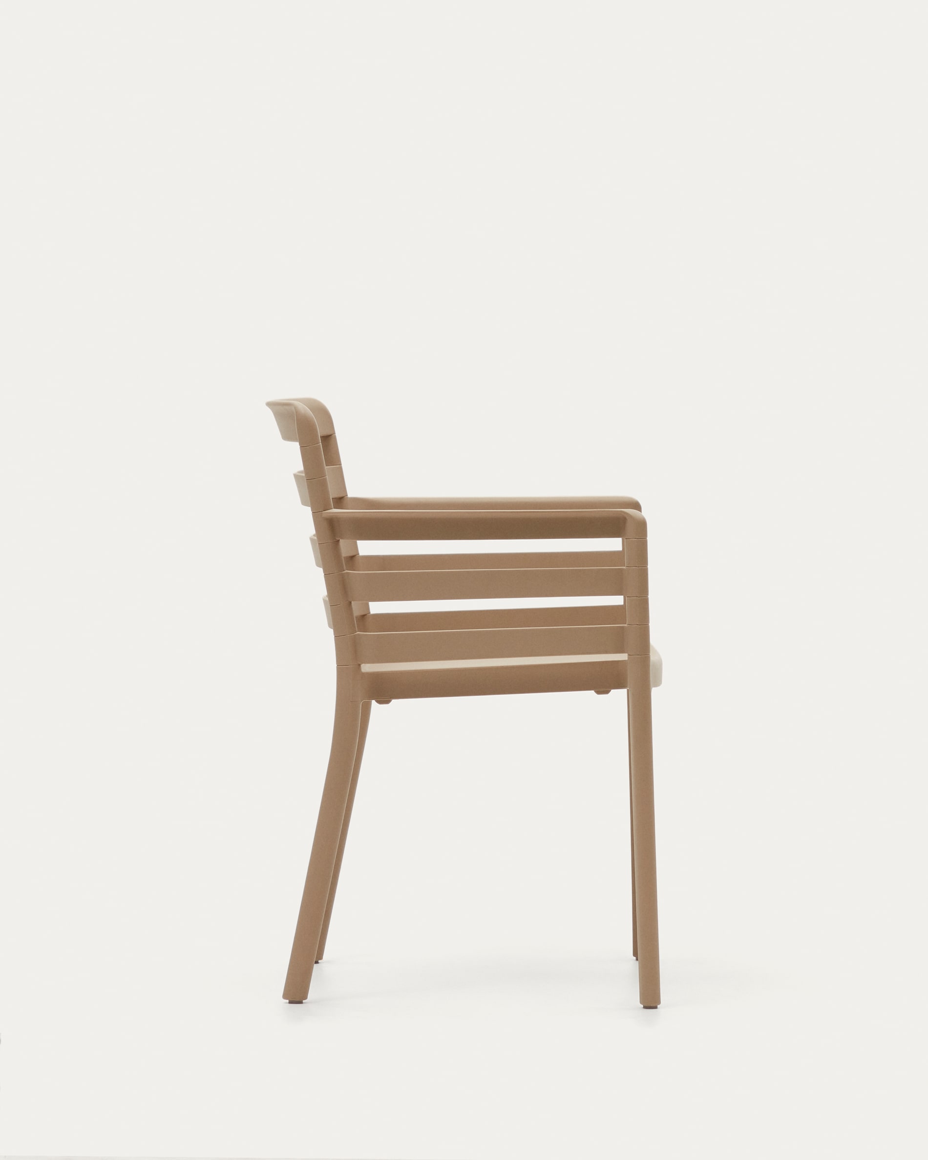 Taupe Plastic Outdoor Armchair-PP Chair