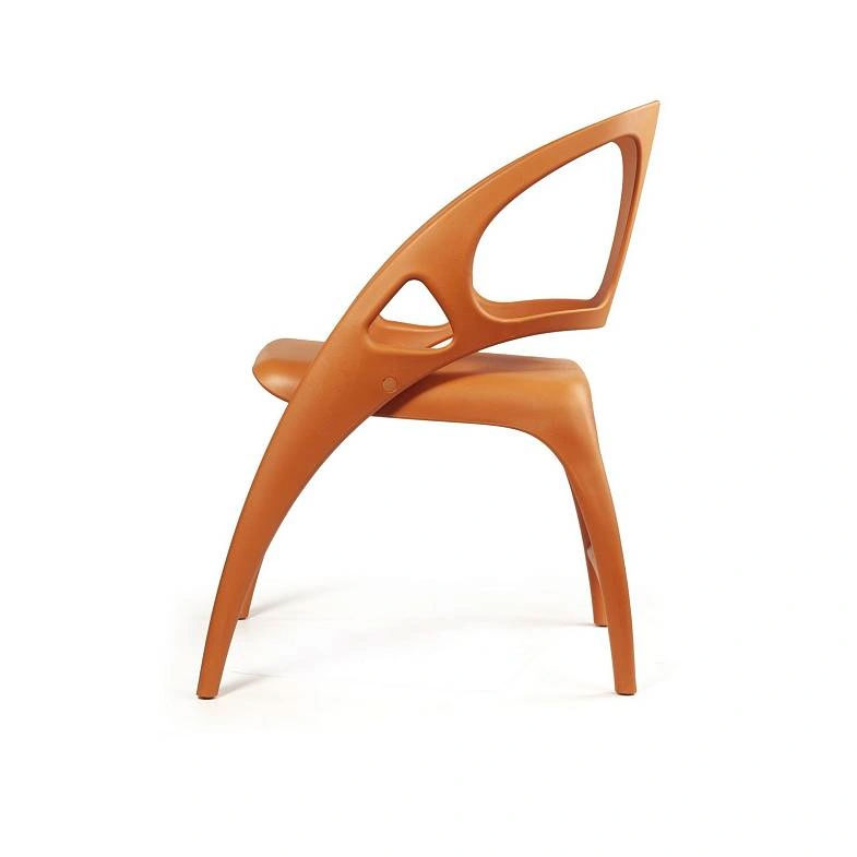 Orange Foldable Polypropylene Armchair - Vibrant & Space-Saving Seating Solution