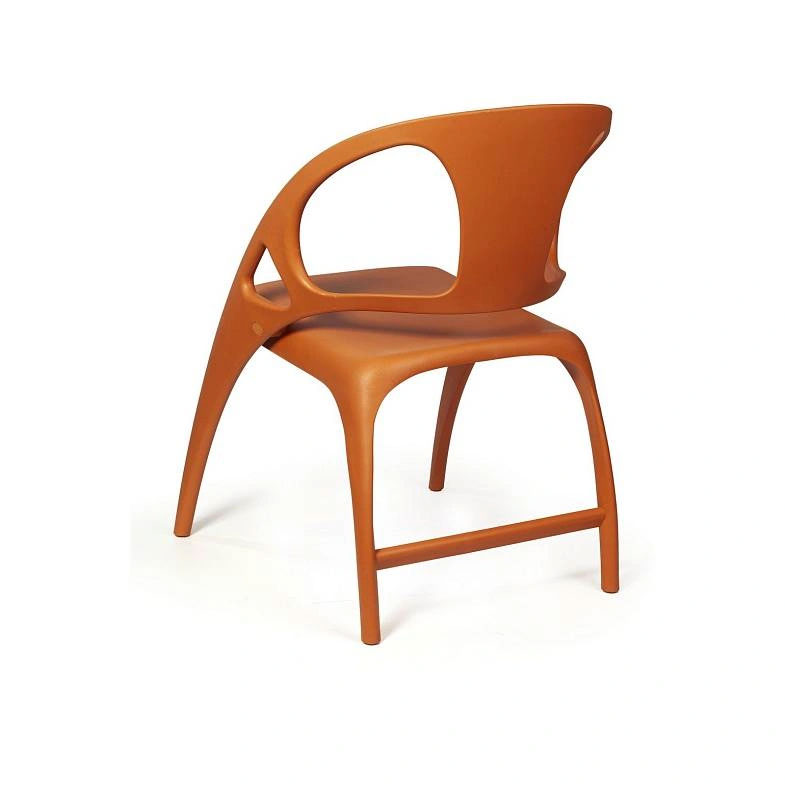 Orange Foldable Polypropylene Armchair - Vibrant & Space-Saving Seating Solution