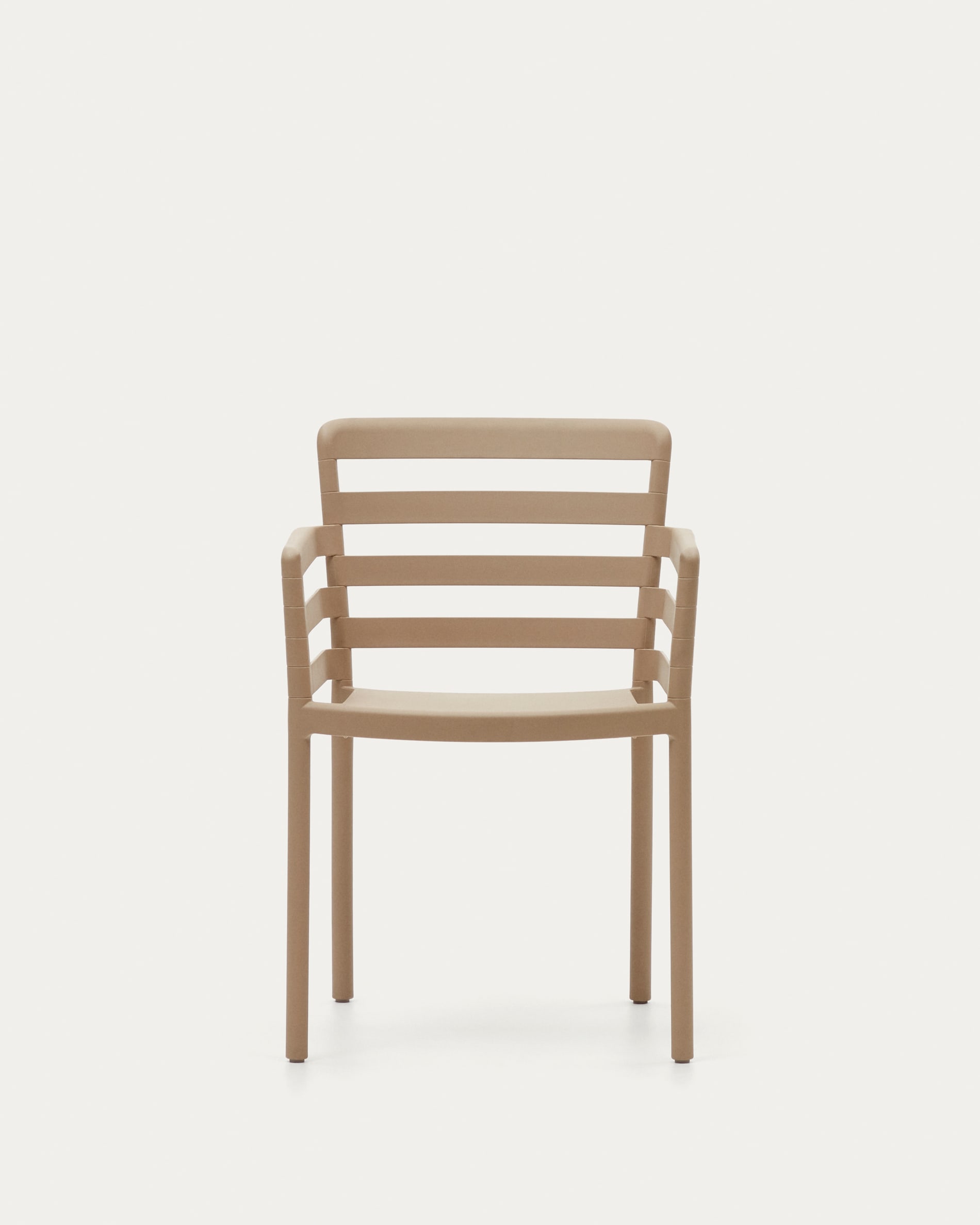 Taupe Plastic Outdoor Armchair-PP Chair