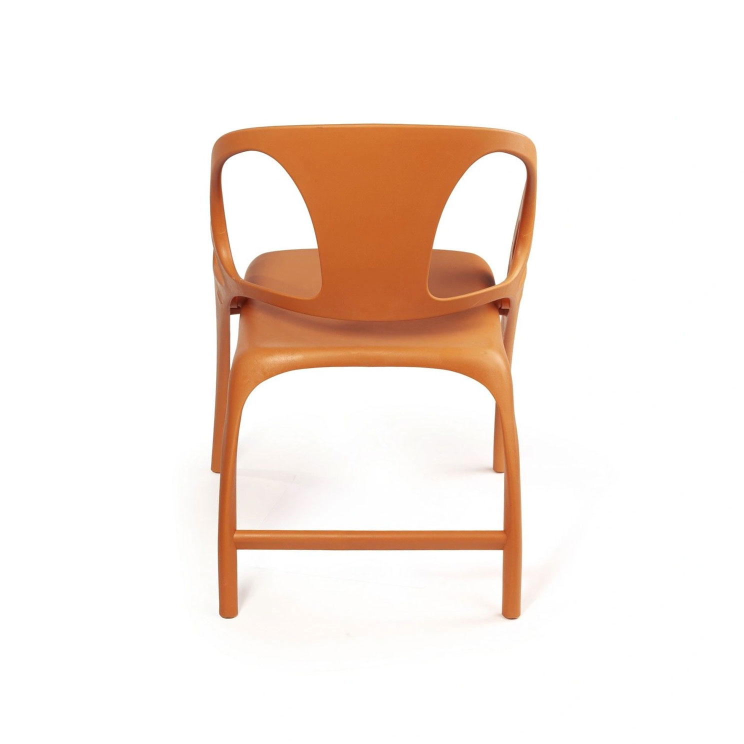 Orange Foldable Polypropylene Armchair - Vibrant & Space-Saving Seating Solution