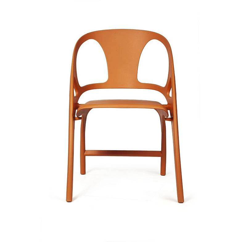 Orange Foldable Polypropylene Armchair - Vibrant & Space-Saving Seating Solution