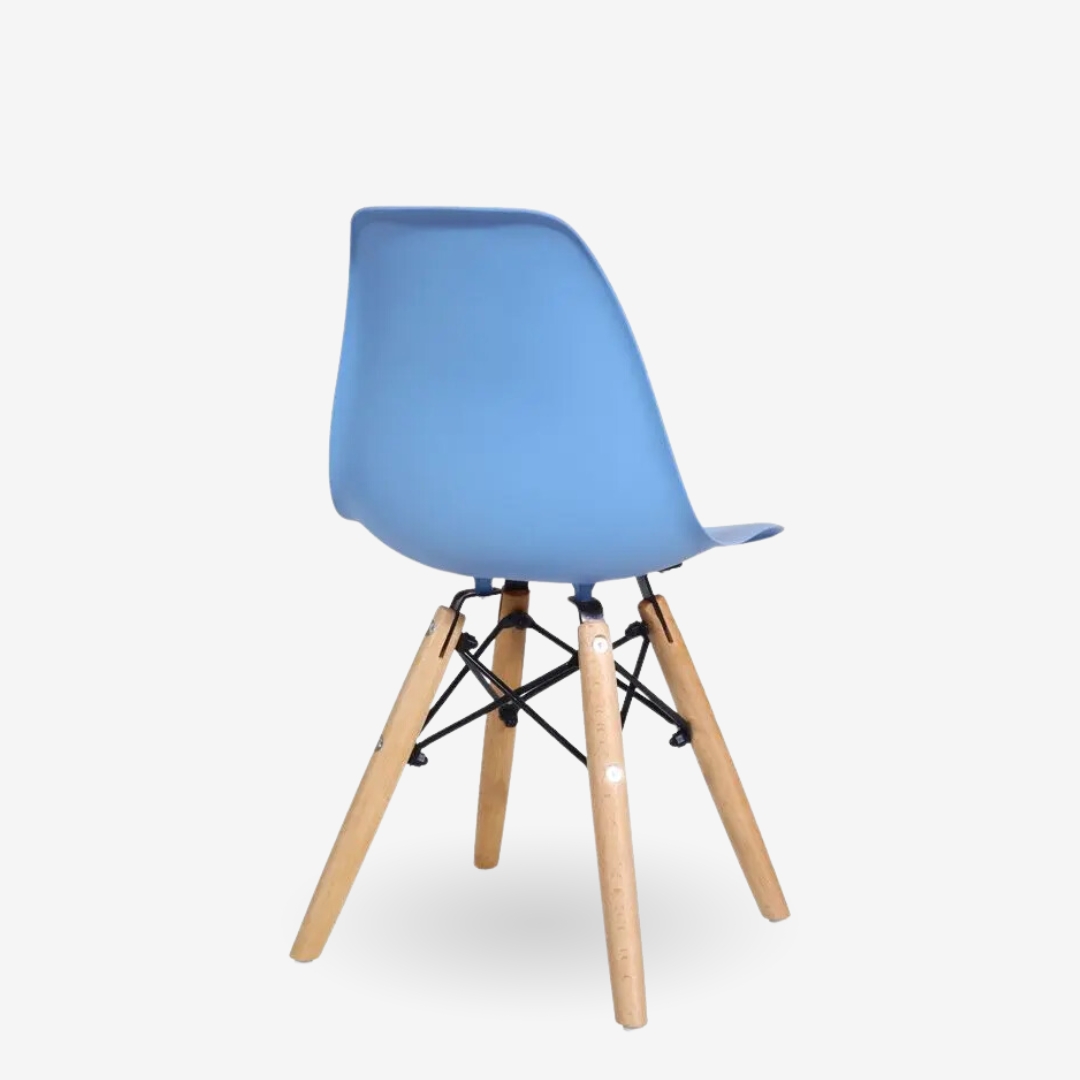 Kids Eames Style PP Plastic Chair with Wood Legs - Modern Children's Dining & Study Chair