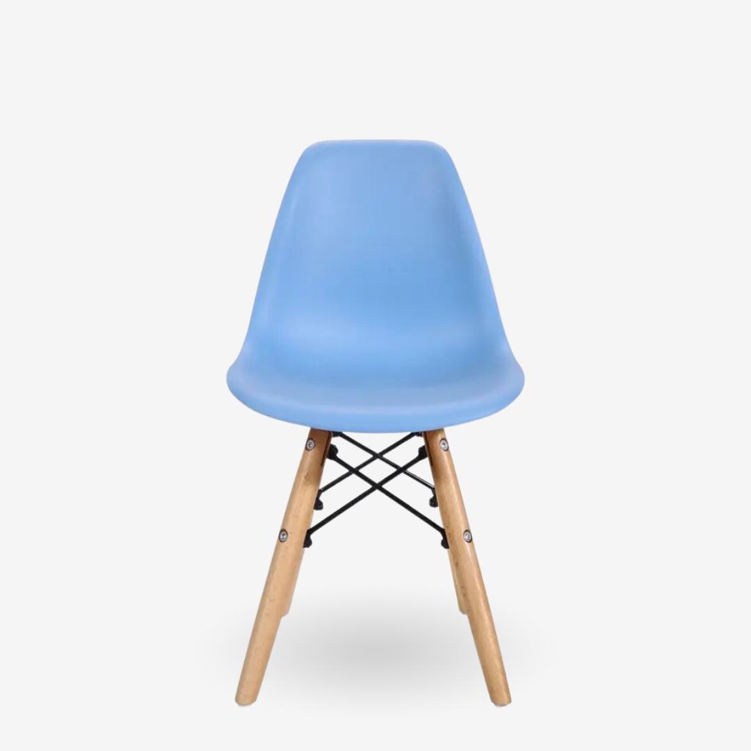 Kids Eames Style PP Plastic Chair with Wood Legs - Modern Children's Dining & Study Chair