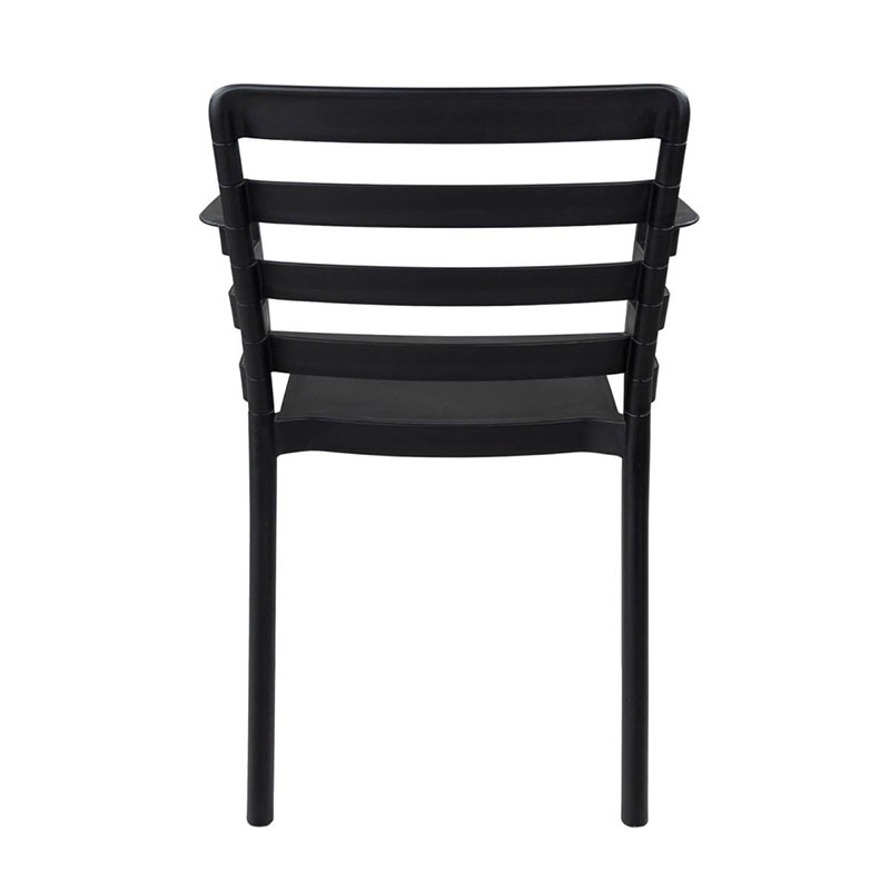 Black Plastic Outdoor Armchair-PP Chair