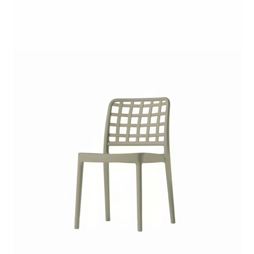 Modern PP Plastic Dining Chair with Woven Backrest for Restaurant & Outdoor Use