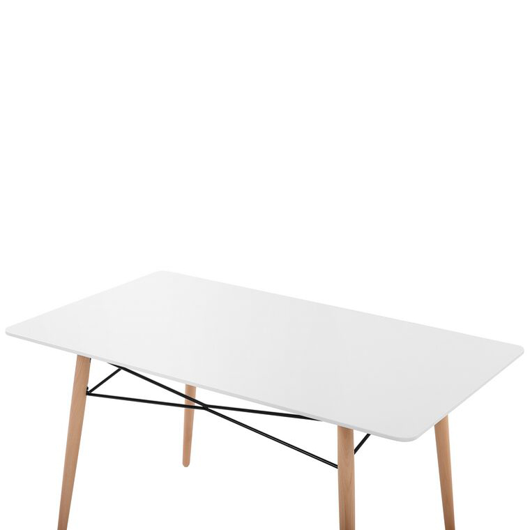 Rectangle MDF Dining Table With Wood Feet-PP Chair