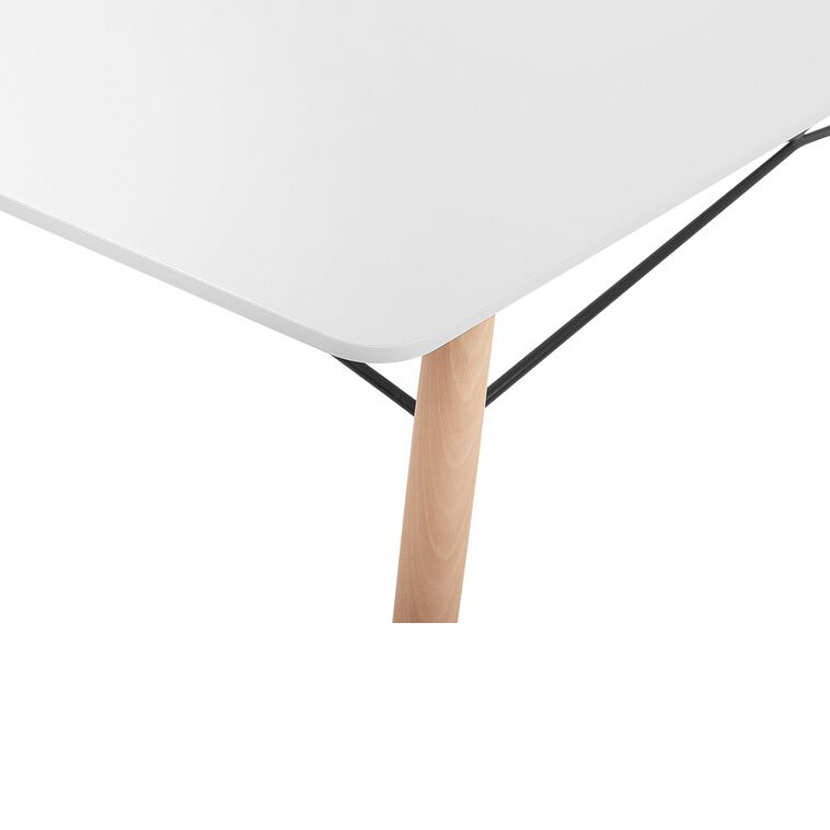 Rectangle MDF Dining Table With Wood Feet-PP Chair