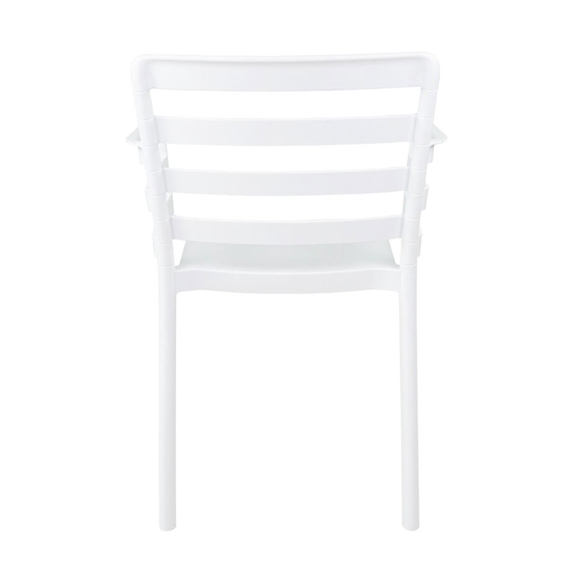 White Plastic Outdoor Armchair-PP Chair