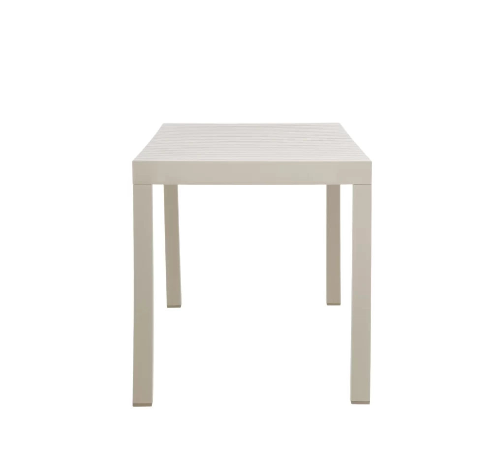 Rectangular Outdoor Patio Dining Table, Full PP Plastic Tabletop & Legs