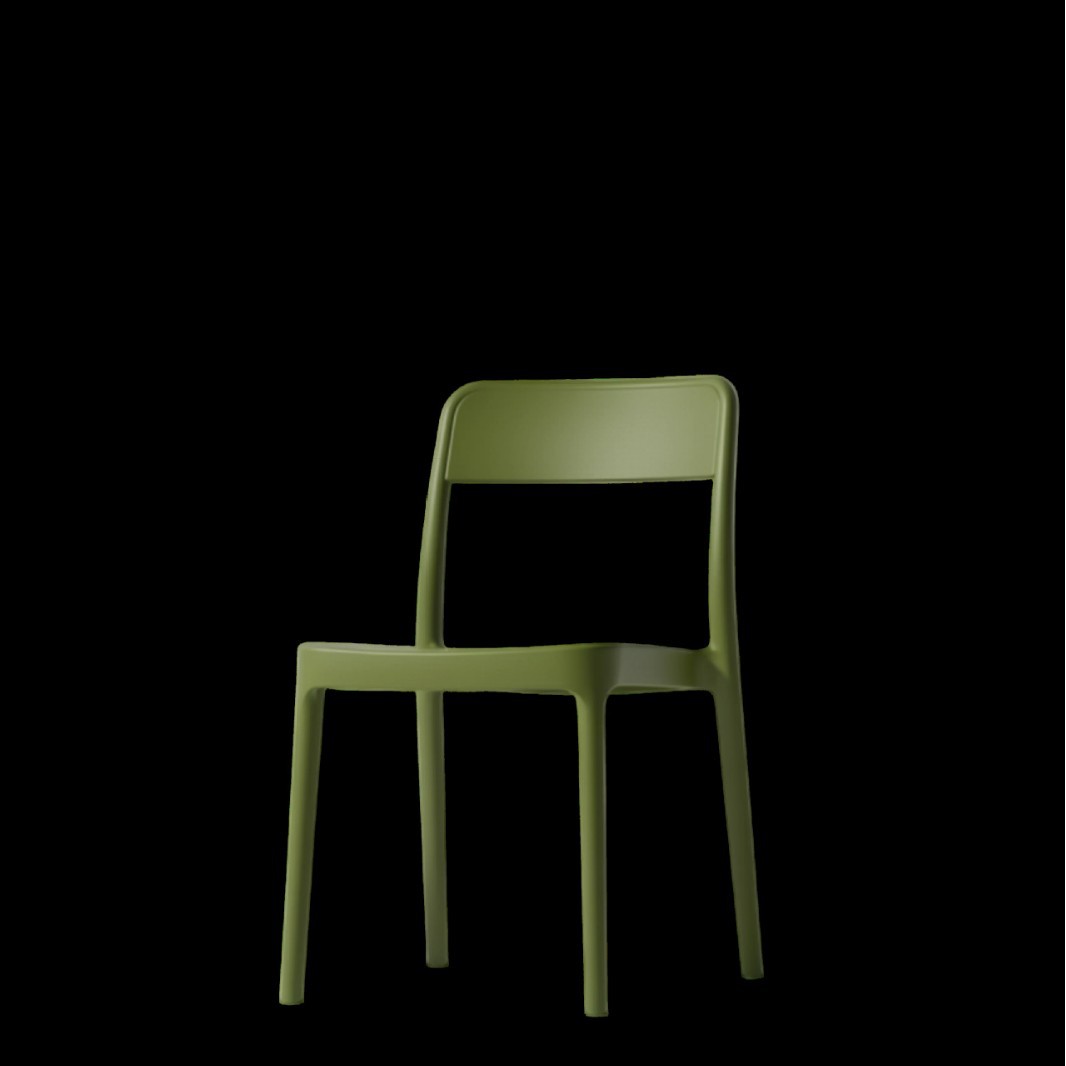 Modern PP Plastic Dining Chair with Curved Backrest for Restaurant & Commercial Use
