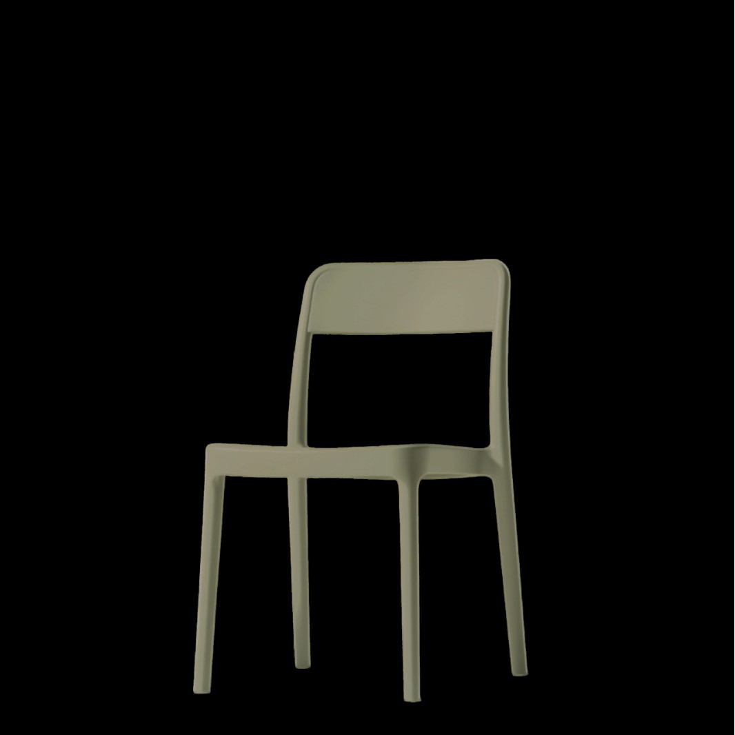 Modern PP Plastic Dining Chair with Curved Backrest for Restaurant & Commercial Use