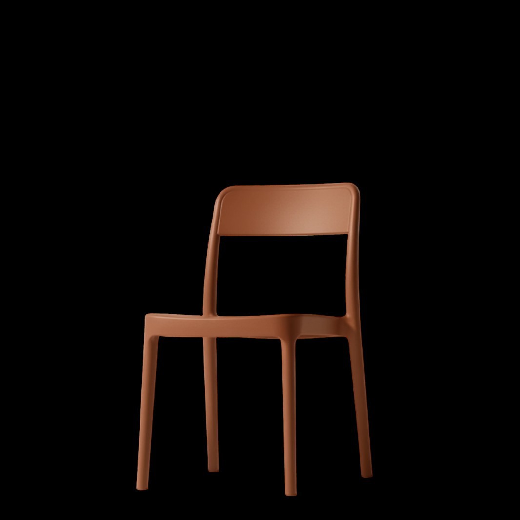 Modern PP Plastic Dining Chair with Curved Backrest for Restaurant & Commercial Use