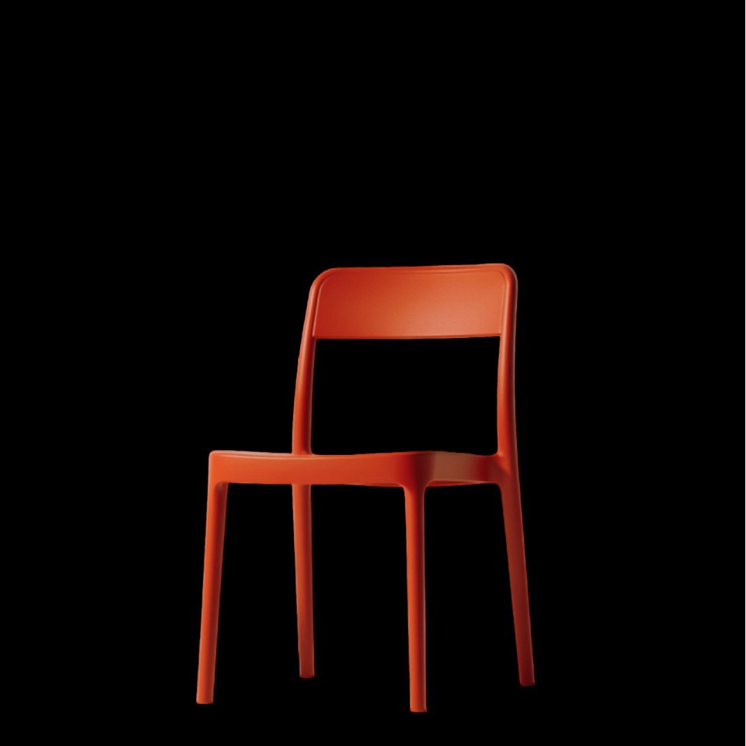 Modern PP Plastic Dining Chair with Curved Backrest for Restaurant & Commercial Use