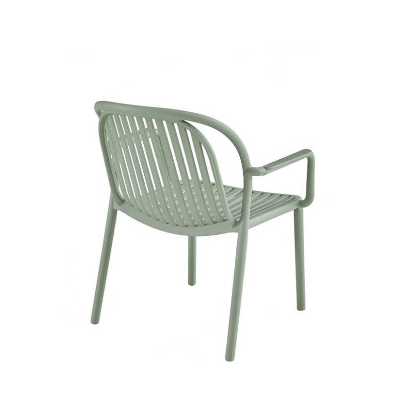 Mint Green Polypropylene Outdoor Lounge Armchair – Refreshing & Durable All-Weather Relaxation Chair