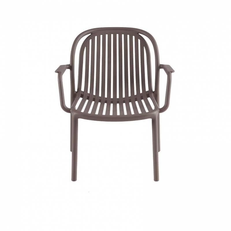 Dark Gray Polypropylene Outdoor Leisure Armchair - Sleek, Durable & Comfort - Driven Seating