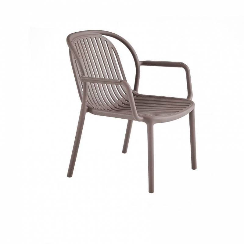 Dark Gray Polypropylene Outdoor Leisure Armchair - Sleek, Durable & Comfort - Driven Seating