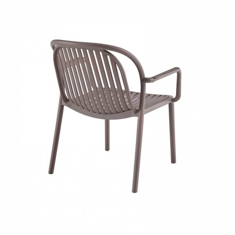 Dark Gray Polypropylene Outdoor Leisure Armchair - Sleek, Durable & Comfort - Driven Seating