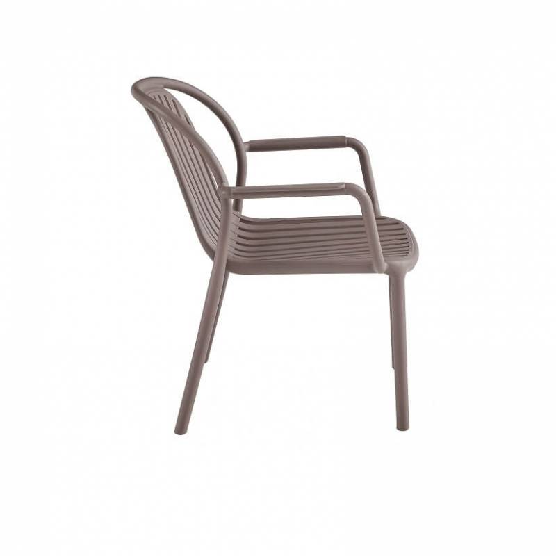 Dark Gray Polypropylene Outdoor Leisure Armchair - Sleek, Durable & Comfort - Driven Seating