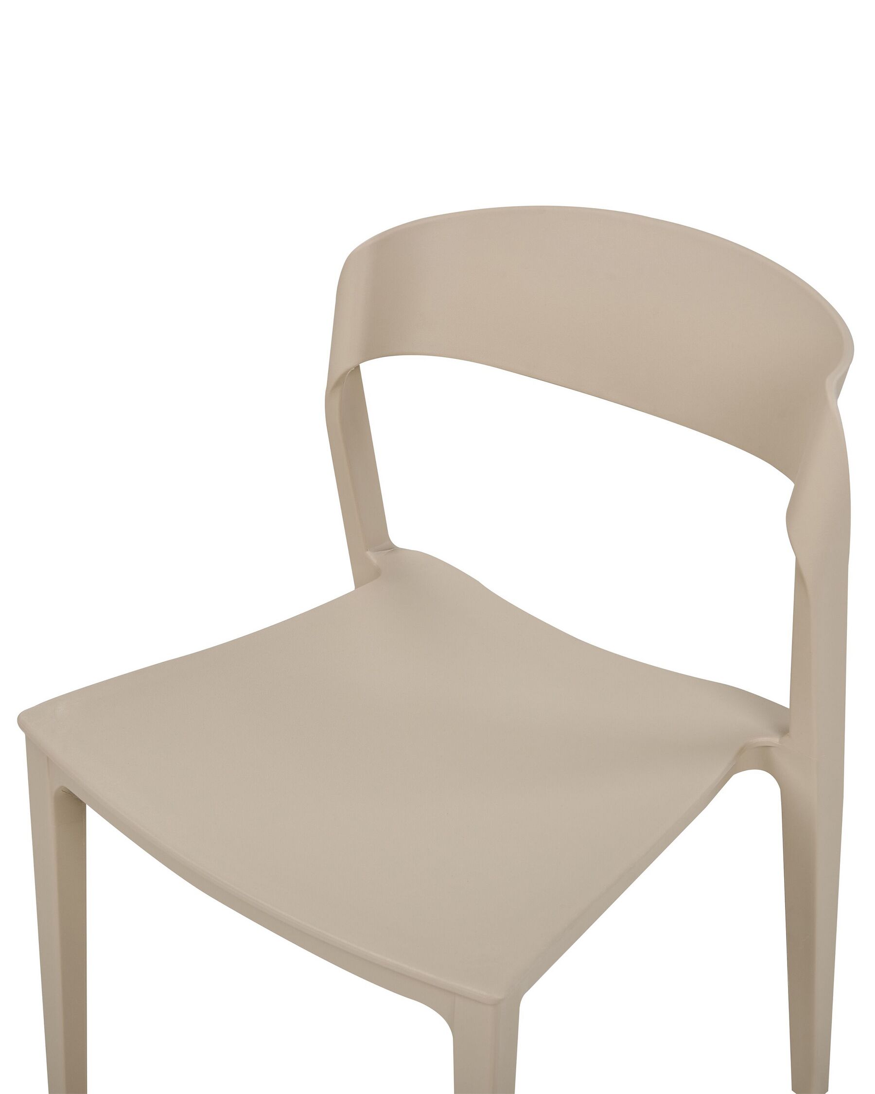 Taupe Stackable Plastic Chair – Minimalist, Space-Saving & Commercial Grade