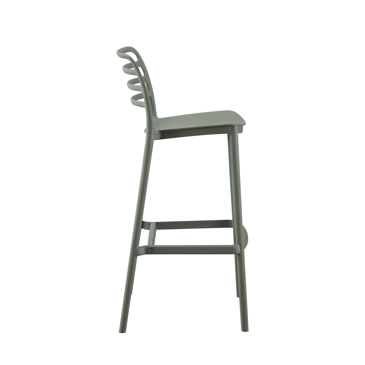 Plastic Bar Chair Dark Green-PP Chair