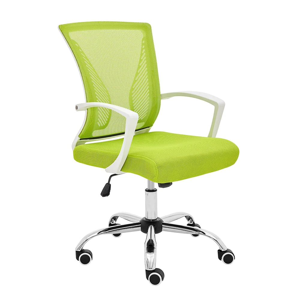 Mid back lemon green mesh fabric office computer chair-PP Chair