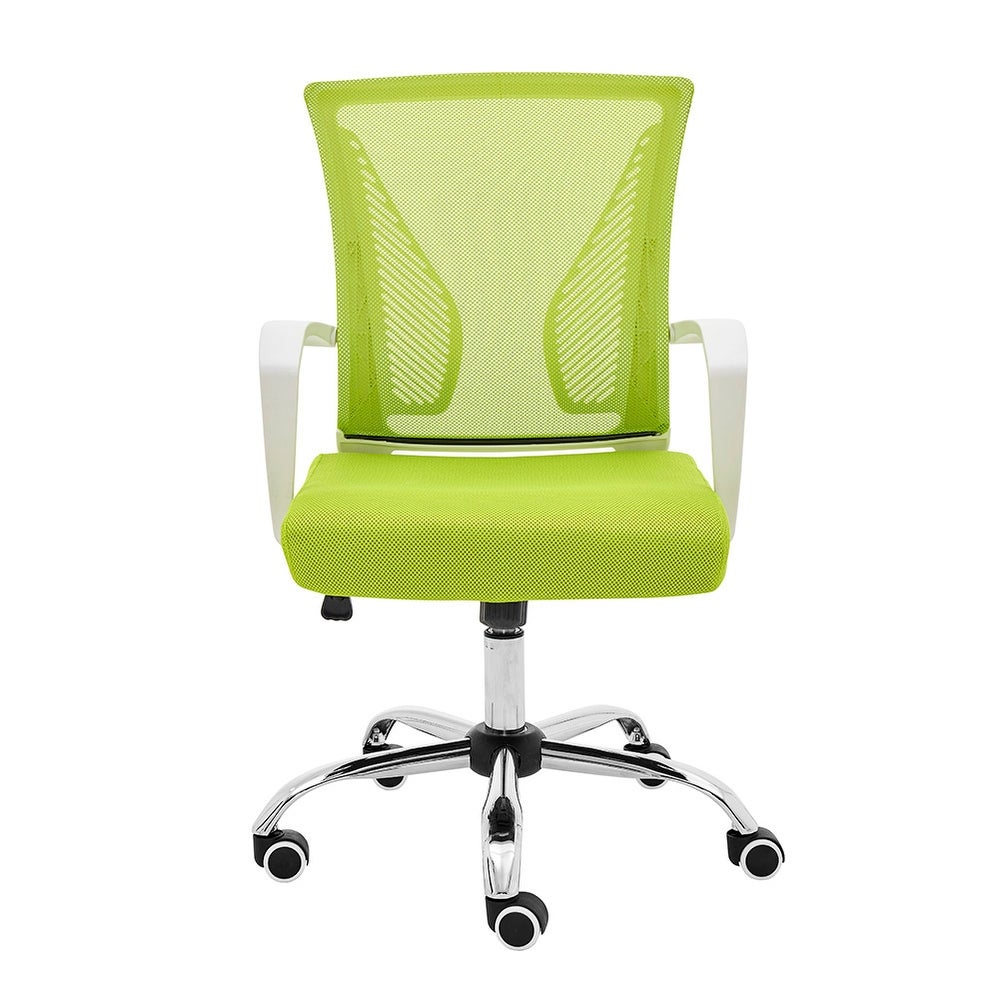 Mid back lemon green mesh fabric office computer chair-PP Chair