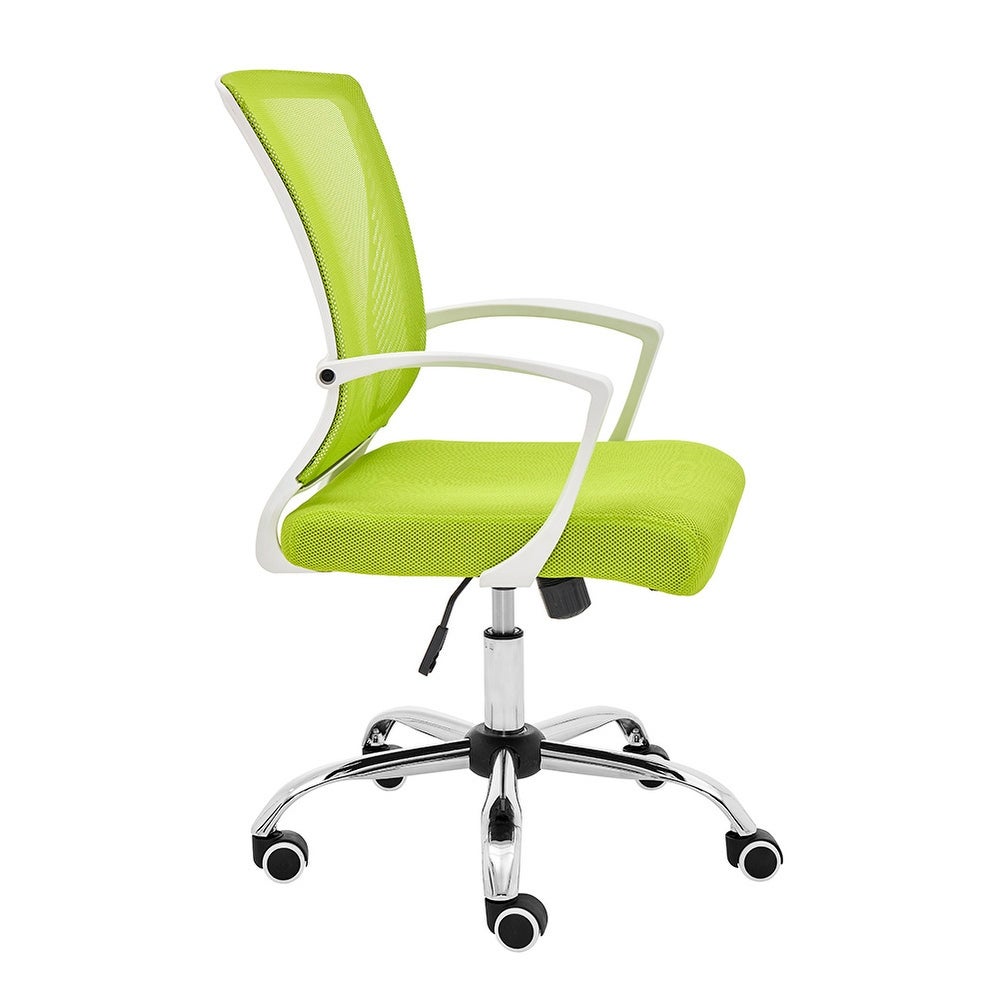 Mid back lemon green mesh fabric office computer chair-PP Chair