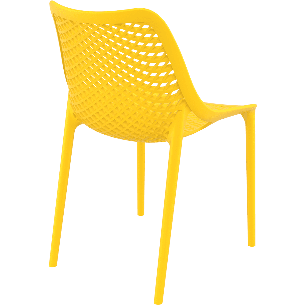 Air Chair Dining Outdoor Stackable Polypropylene Yellow-PP Chair