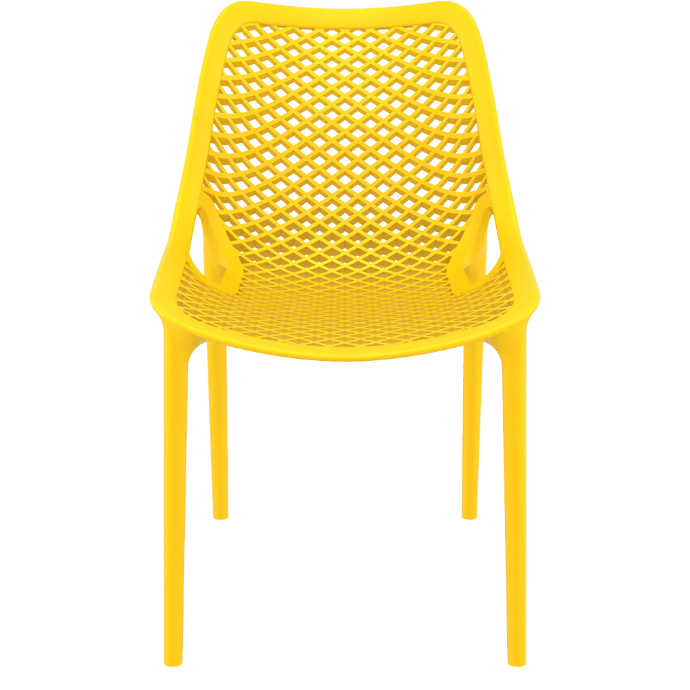 Air Chair Dining Outdoor Stackable Polypropylene Yellow-PP Chair