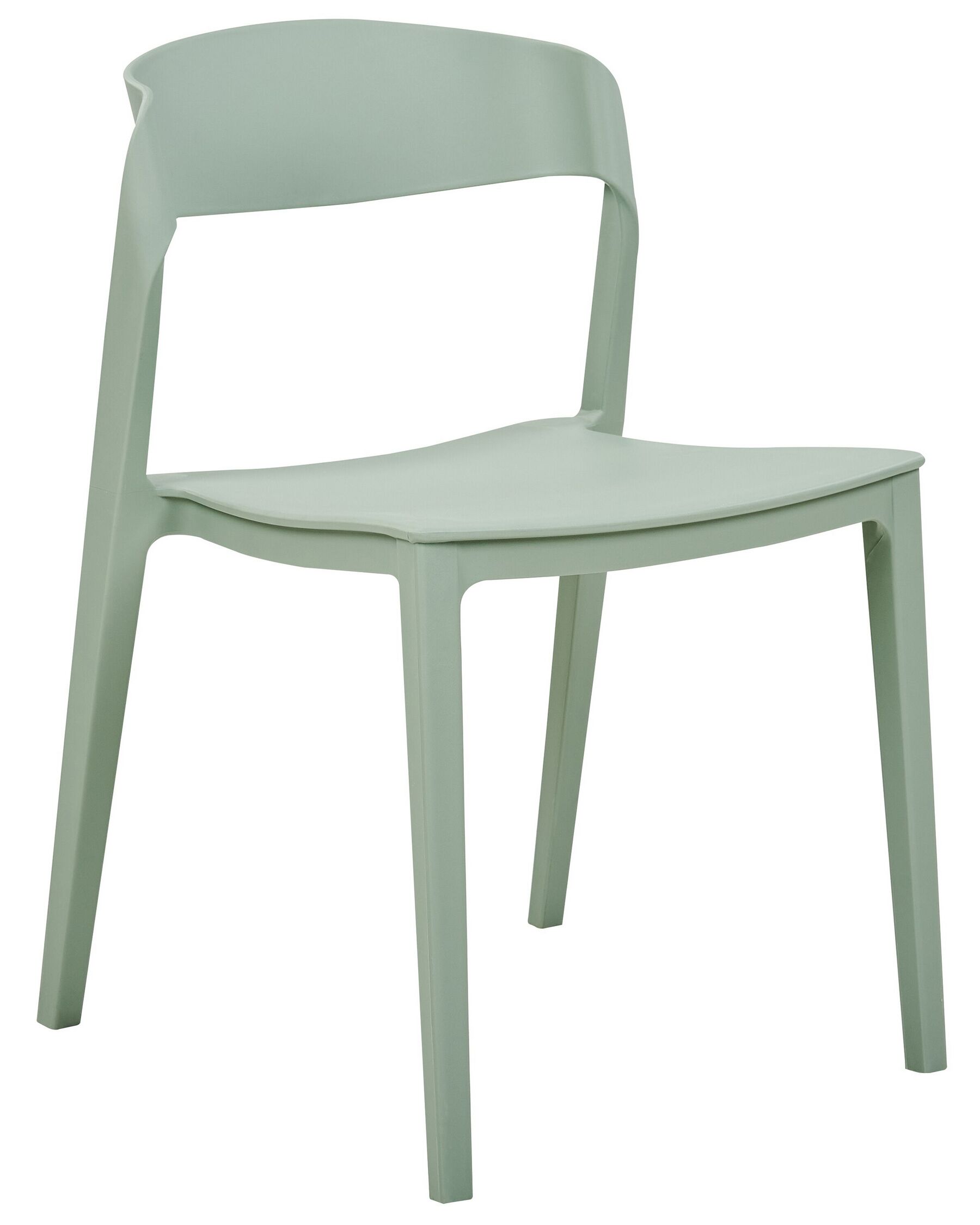 Pastel Green Stackable Plastic Chair - Lightweight, Space-Saving & Eco-Friendly