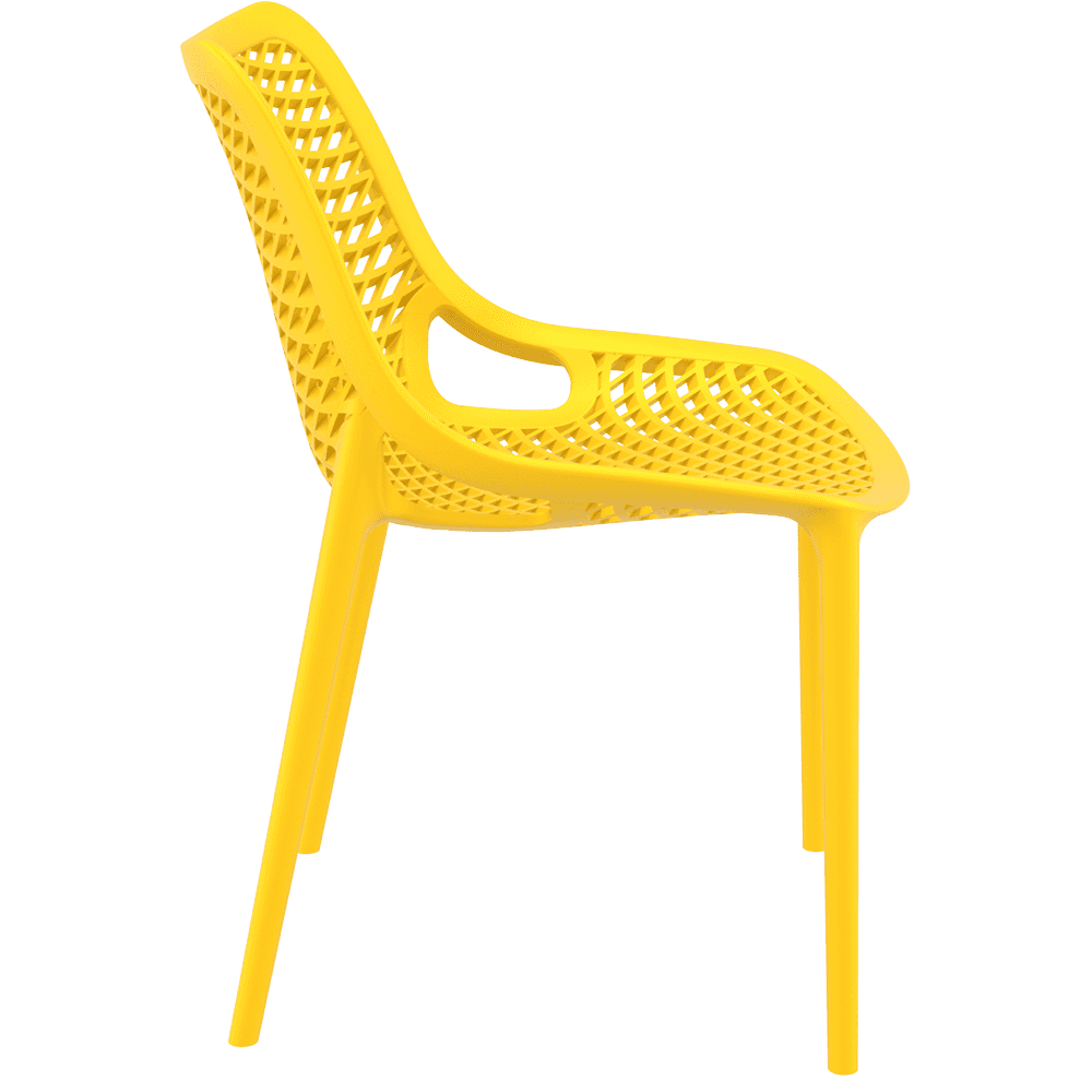 Air Chair Dining Outdoor Stackable Polypropylene Yellow-PP Chair