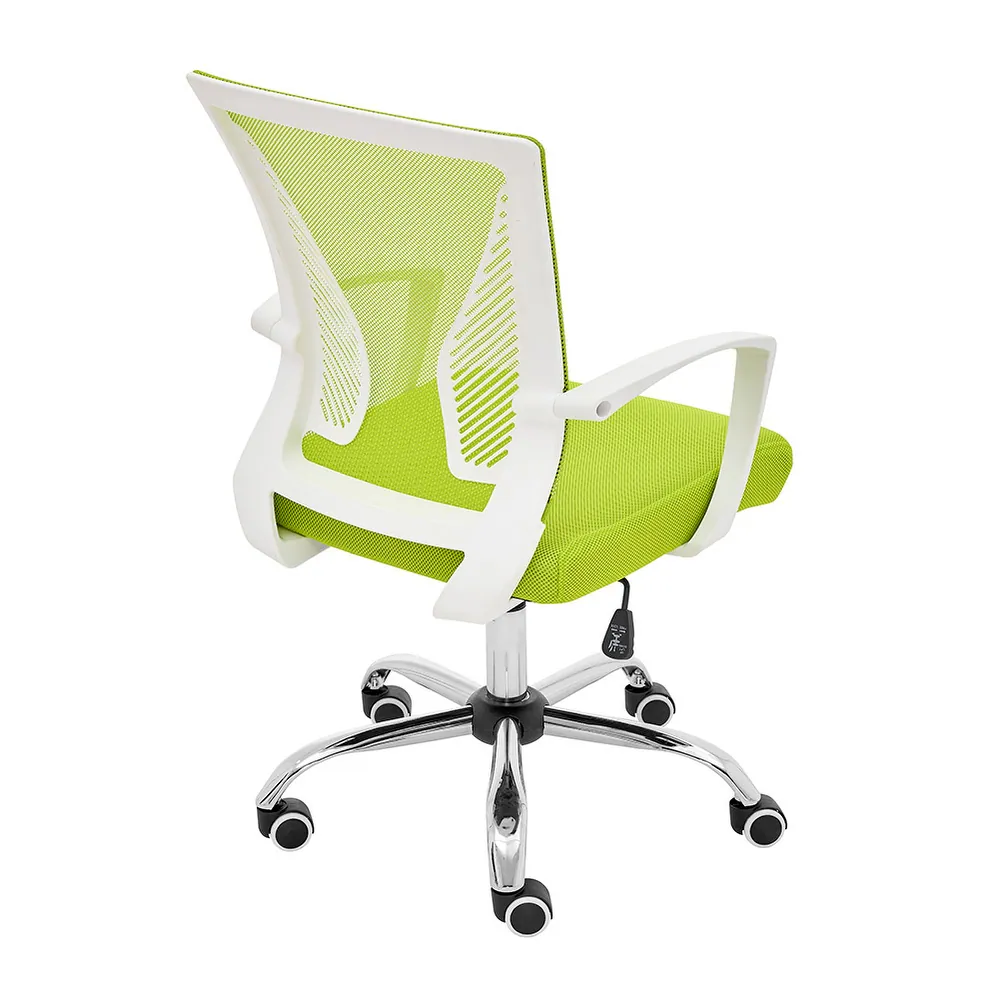 Mid back lemon green mesh fabric office computer chair-PP Chair
