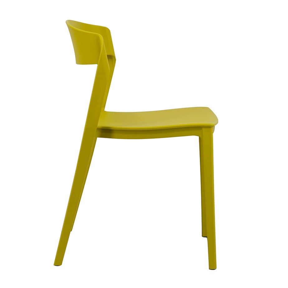 Mustard Yellow Stackable Plastic Chair – Vibrant, Space-Saving & Commercial Strength