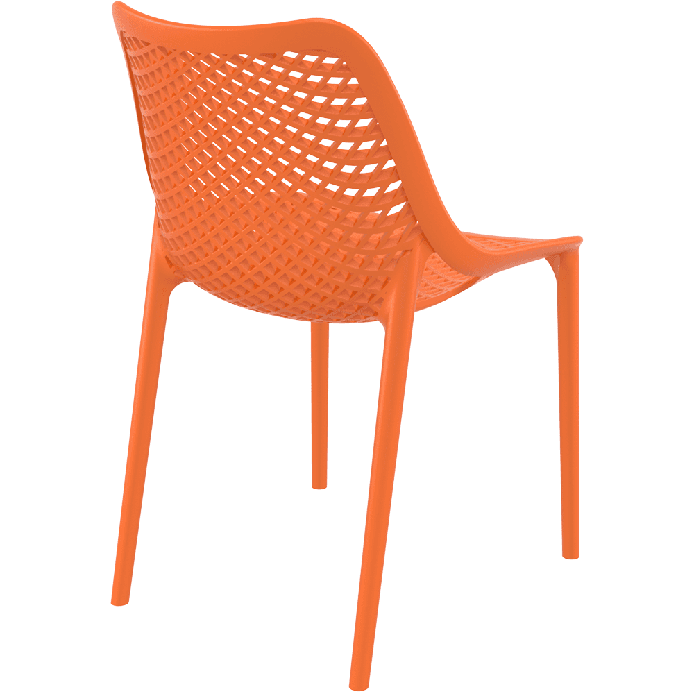Air Chair Dining Outdoor Stackable Polypropylene Orange-PP Chair
