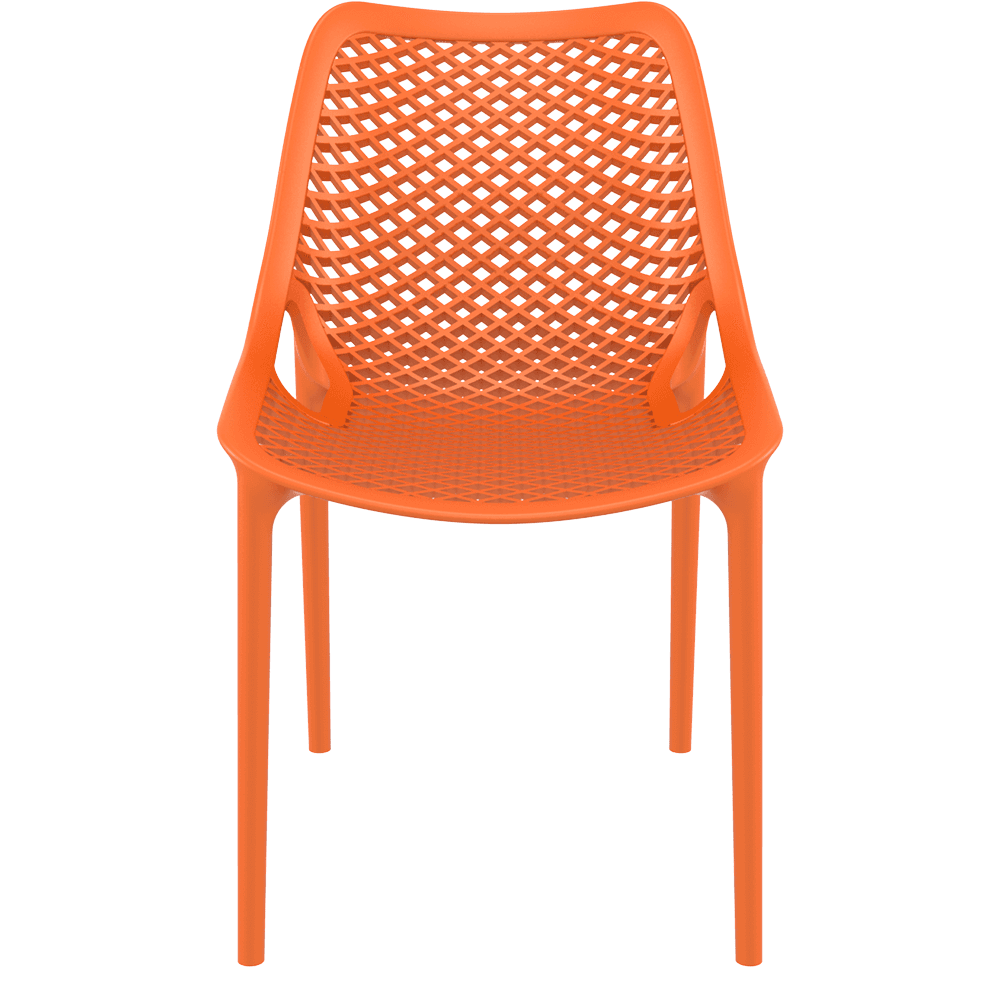 Air Chair Dining Outdoor Stackable Polypropylene Orange-PP Chair