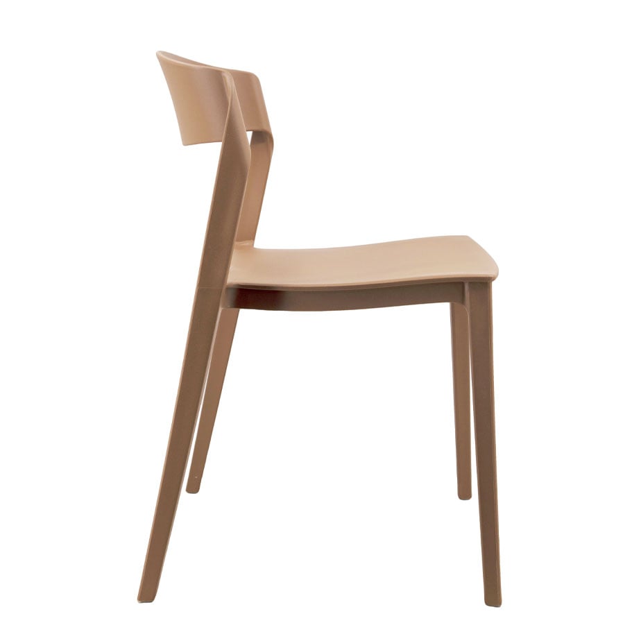 Chocolate Brown Stackable Plastic Chair – Classic, Space-Efficient & Commercial Grade