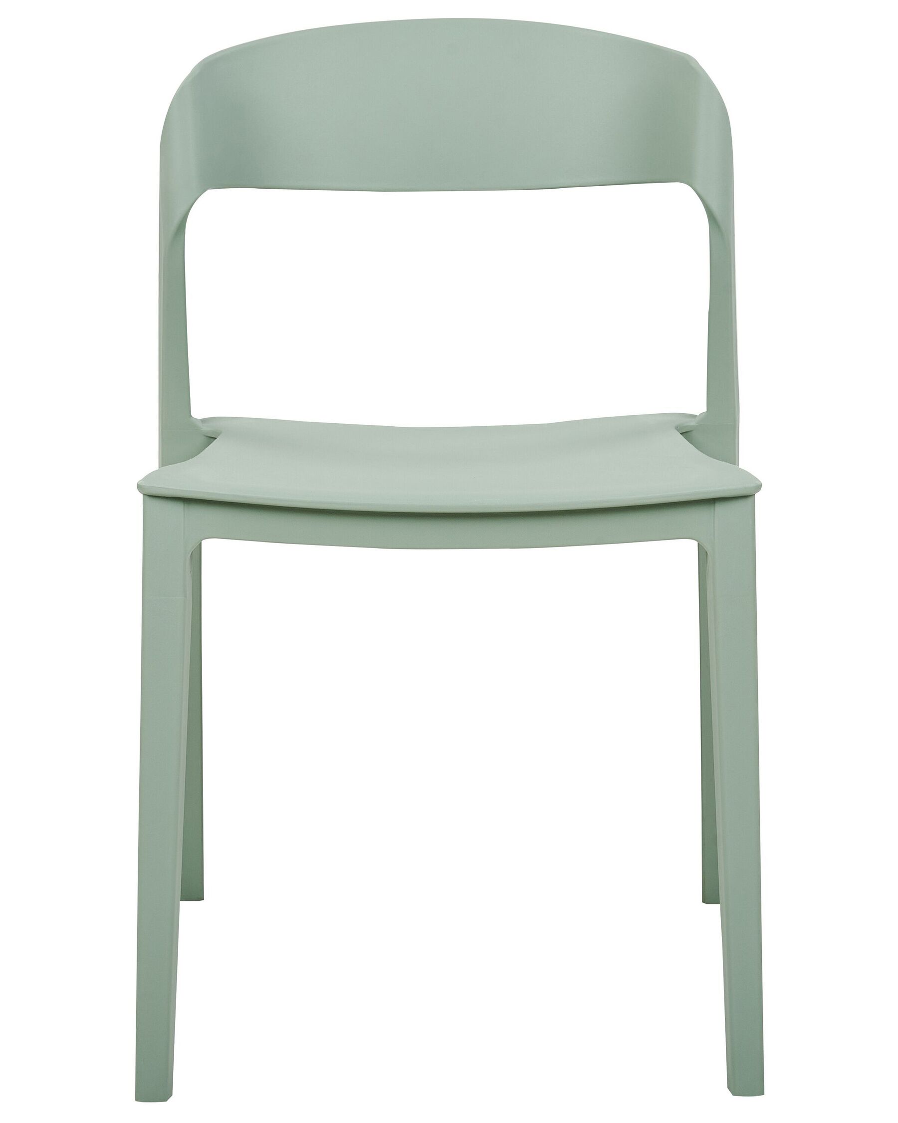 Pastel Green Stackable Plastic Chair - Lightweight, Space-Saving & Eco-Friendly