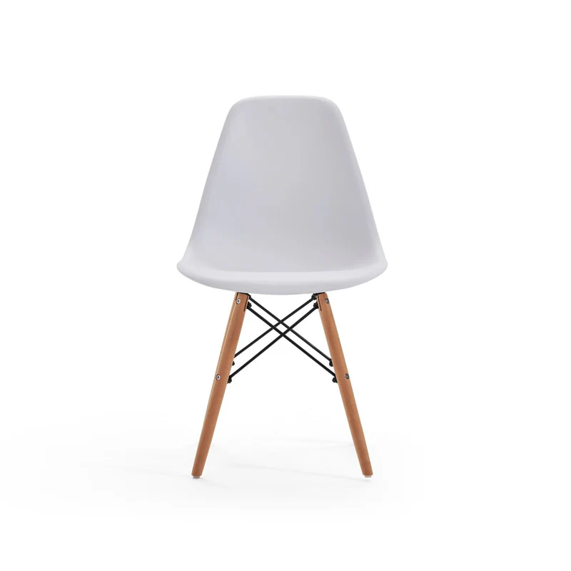 Modern Plastic Chair with Solid Beech Wood Legs | Nordic Style Dining Chair Manufacturer & Wholesale Supplier
