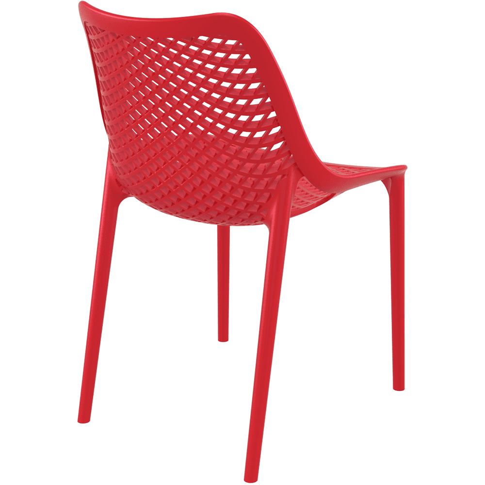 Air Chair Dining Outdoor Stackable Polypropylene Red-PP Chair